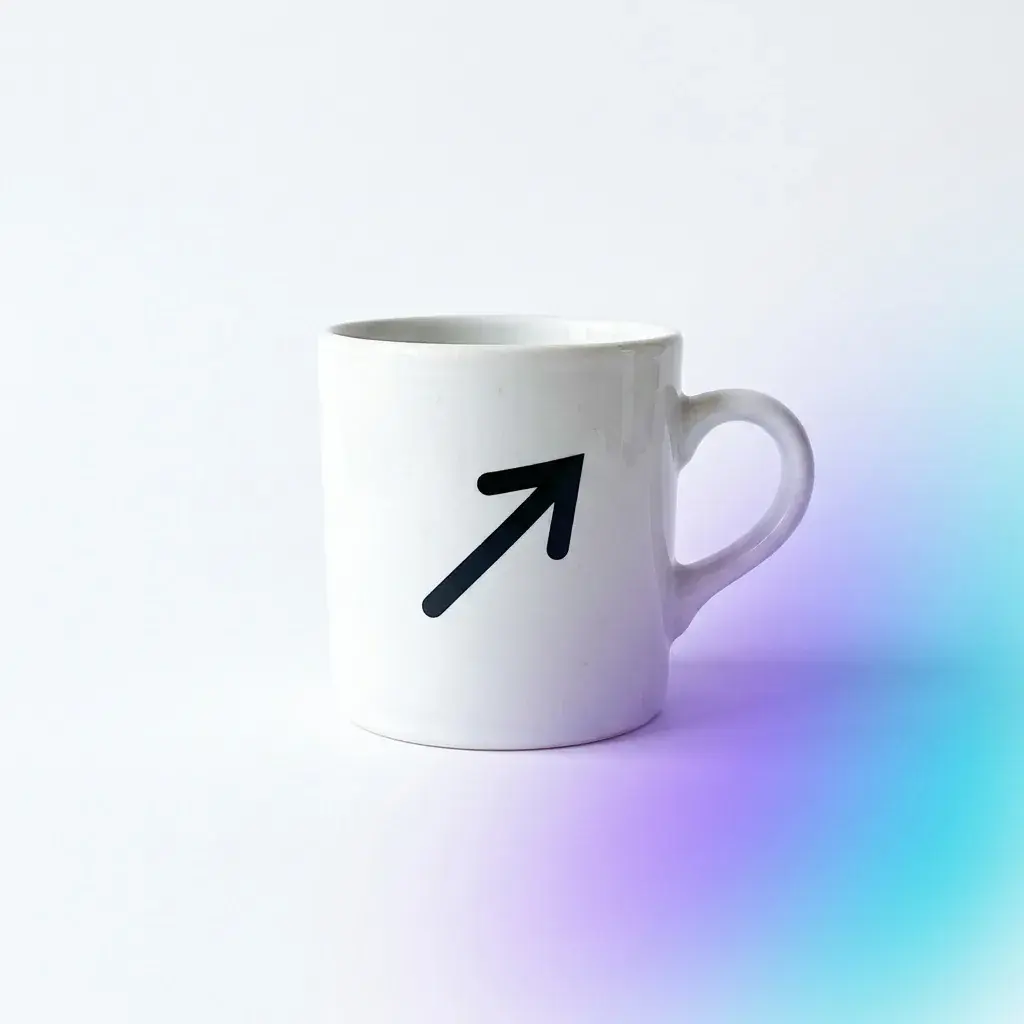 Clean product photo of a mug on a white background